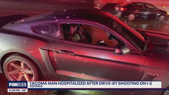 Drive-by shooting on I-5 leaves Tacoma man hospitalized