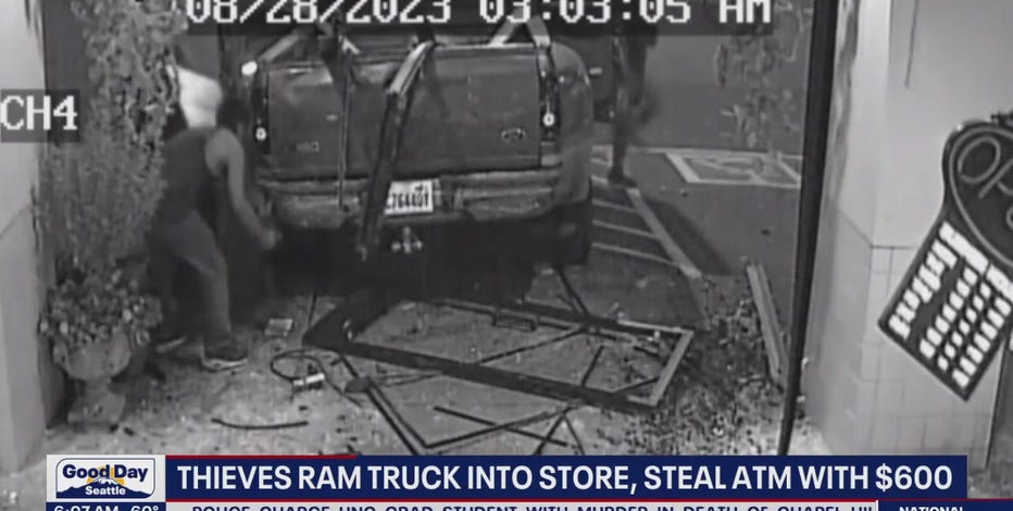 'This is not OK': Thieves ram truck into Lynnwood store, steal ATM