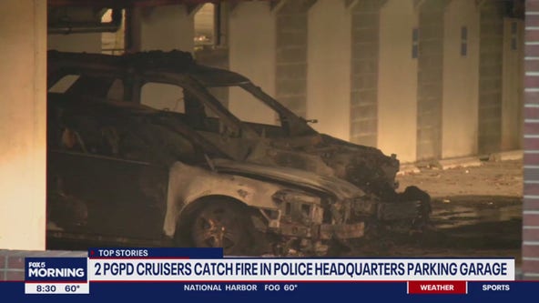 2 Prince George’s County police cruisers destroyed by fire at headquarters parking garage