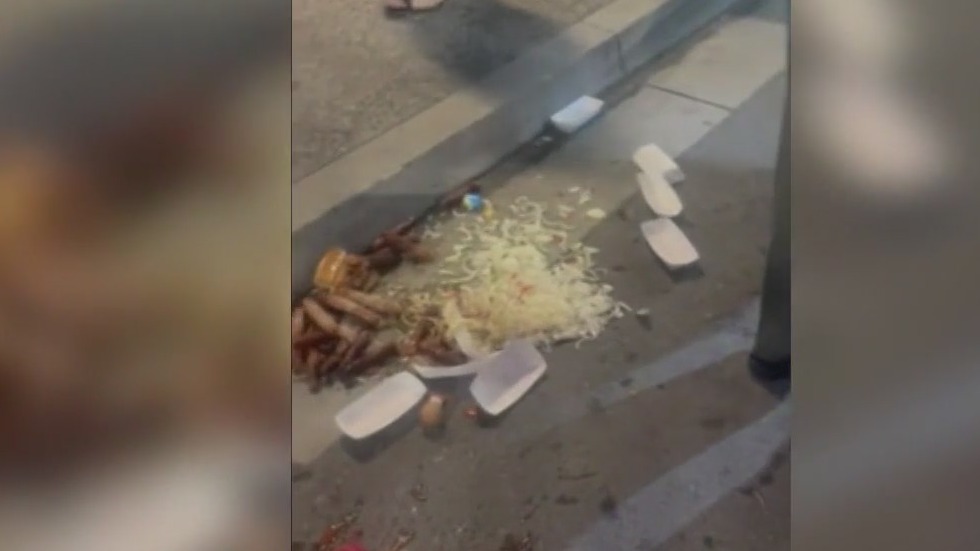 SoFi worker accused of dumping vendor's food into street
