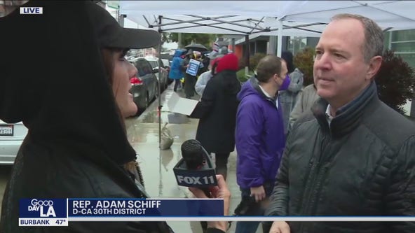 Rep. Adam Schiff shows support for LAUSD workers on strike