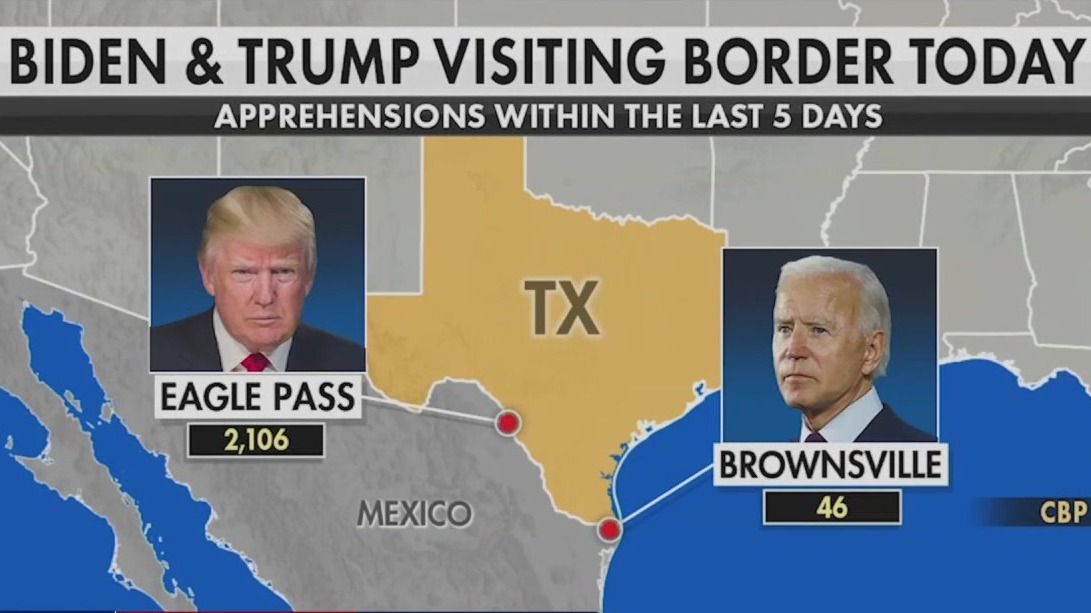 Crucial border visit for Biden, Trump ahead of election