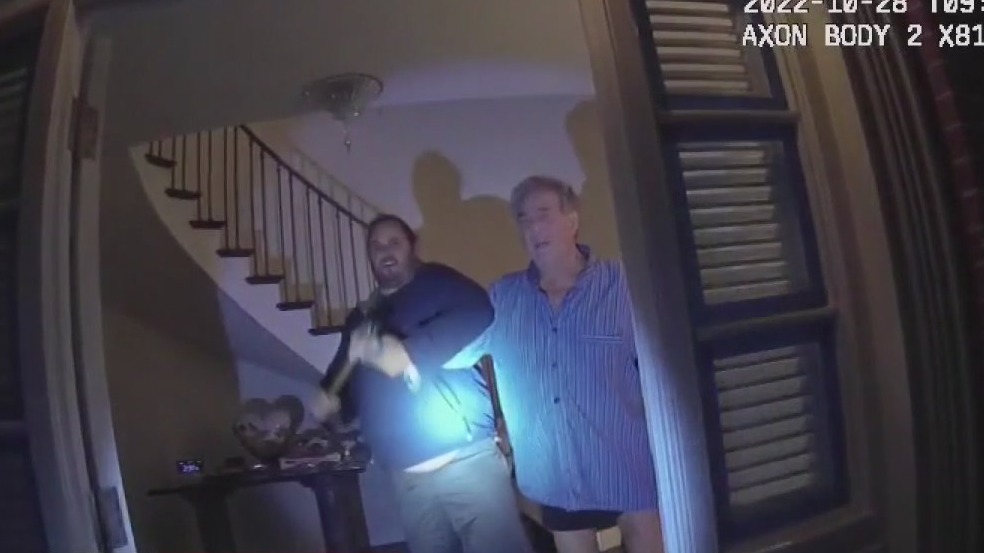 Paul Pelosi video shows moment of brutal home invasion hammer attack