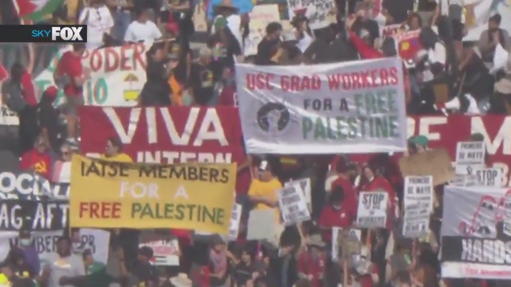 Hundreds turn out for Hollywood May Day March