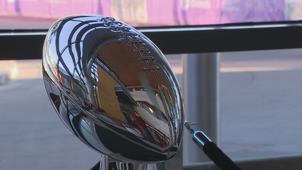 Vince Lombardi Trophy on display at Phoenix Chrildren's Hospital after earning special award