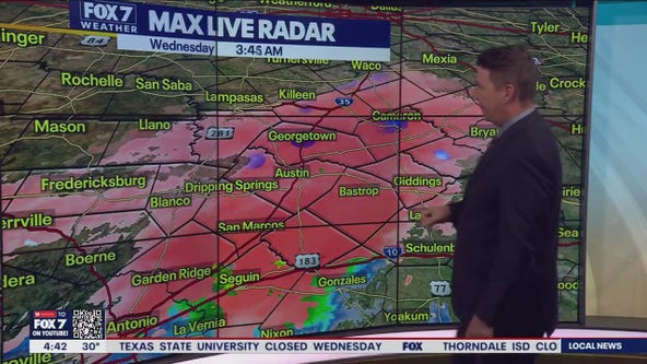 Central Texas Weather: Widespread, heavy freezing rain causing power outages, wrecks