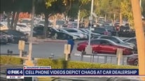 Cell phone videos depict chaos at car dealership