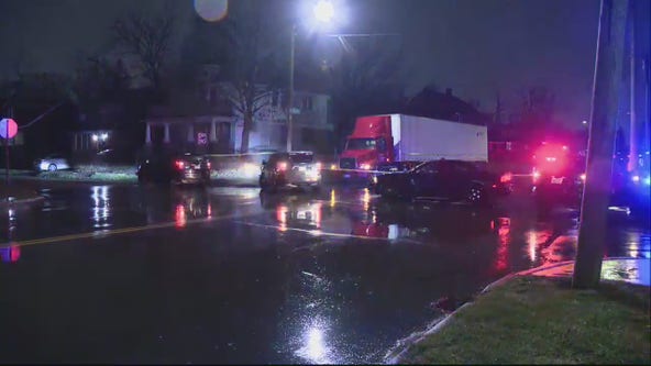 Crash involving semi truck leaves two dead on Detroit's east side