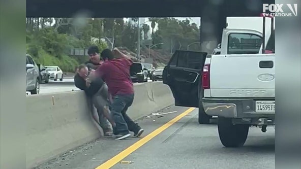 Road rage fight on Santa Monica Freeway