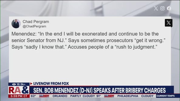 Sen. Bob Menendez (D-NJ) says he will not resign