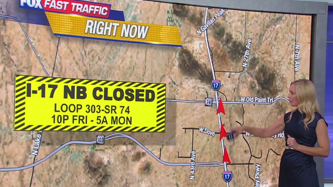 Phoenix-area weekend freeway closures (May 17-20)