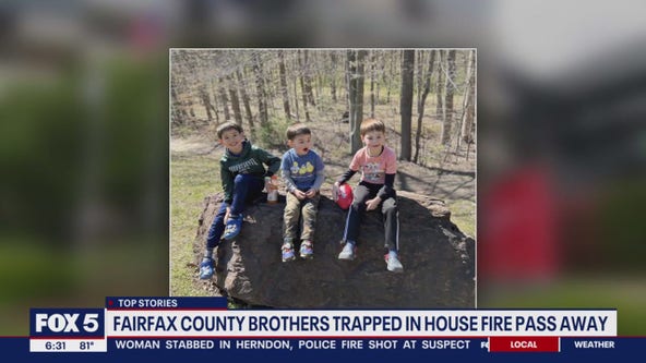 Fairfax County brothers, 3 and 6, die days after being trapped in house fire