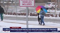 Freezing rain impacted Denton for much of the day