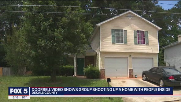 Doorbell video shows group shooting up home