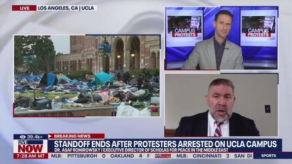 Standoff ends after protesters arrested on UCLA campus