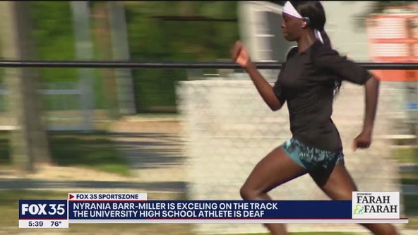 Deaf student athlete Nyrania Barr-Miller excels on the track