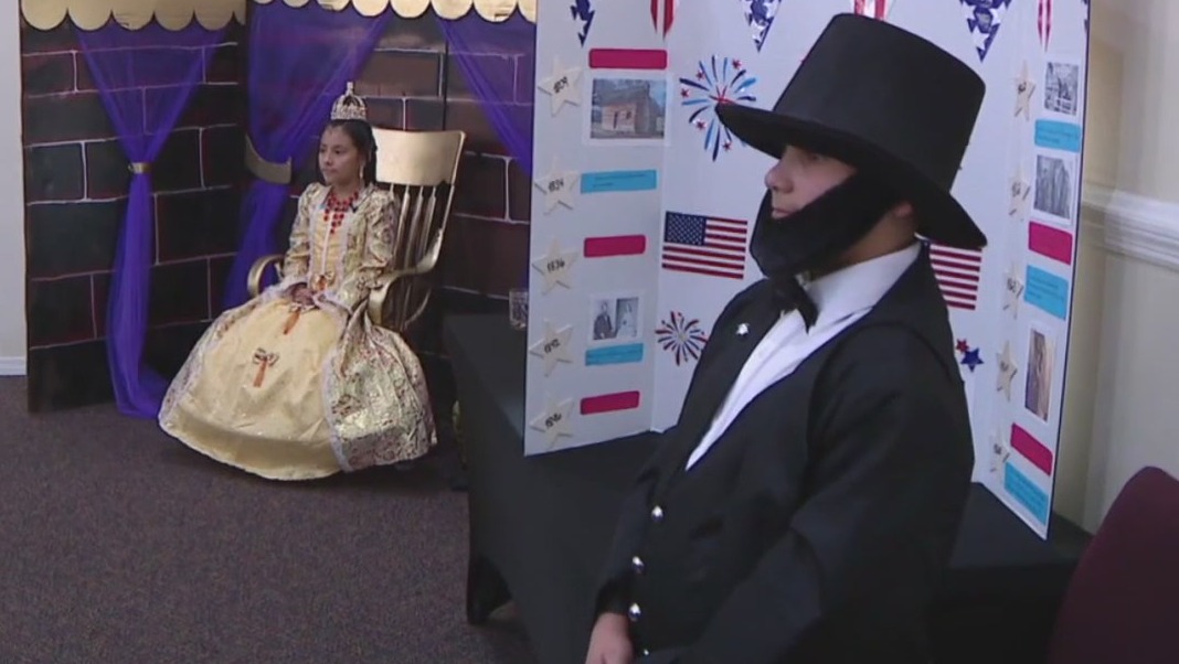 Students act out history with living wax museum