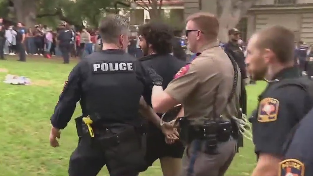 Protesters begin being released from jail after UT rally