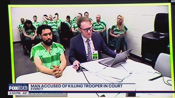 Man accused of killing trooper in crash appears in court