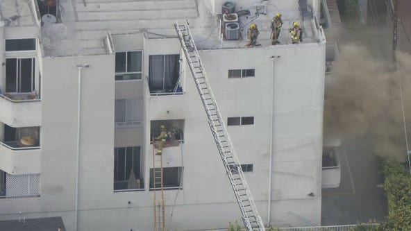 Hollywood 4-story apartment building fire