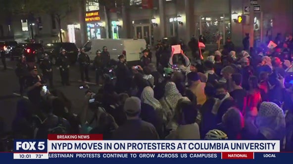 NYPD moves in on protesters at Columbia University