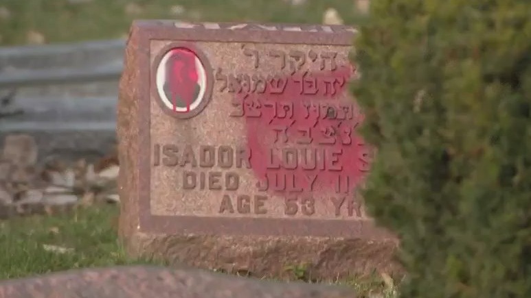 Jewish cemetery vandalized with anti-Semitic marks, victims' families speak out
