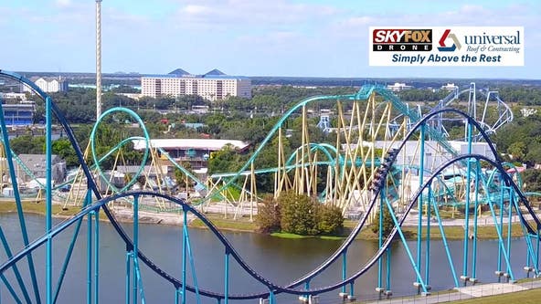 SKYFOX Drone Zone: Mako roller coaster at SeaWorld Orlando