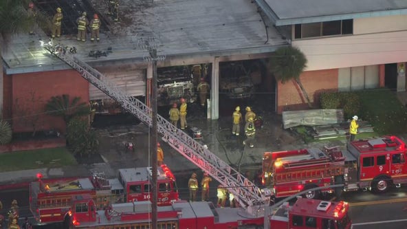 LA fire station catches on fire