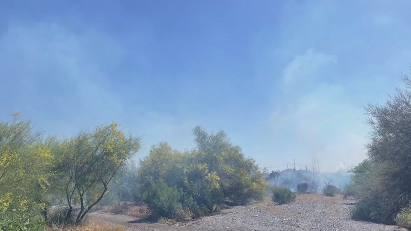 2 brush fires blaze the northeast Valley Saturday