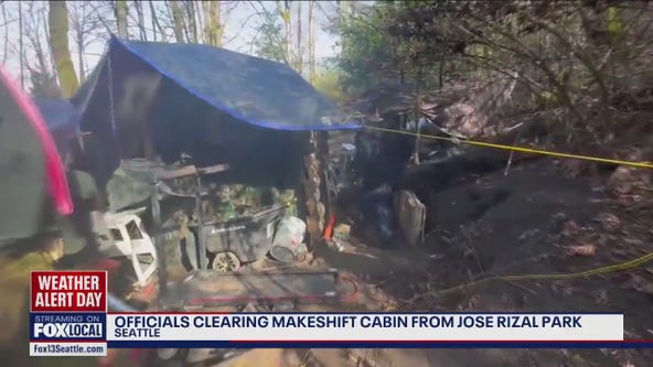 Makeshift cabin cleared from Seattle park
