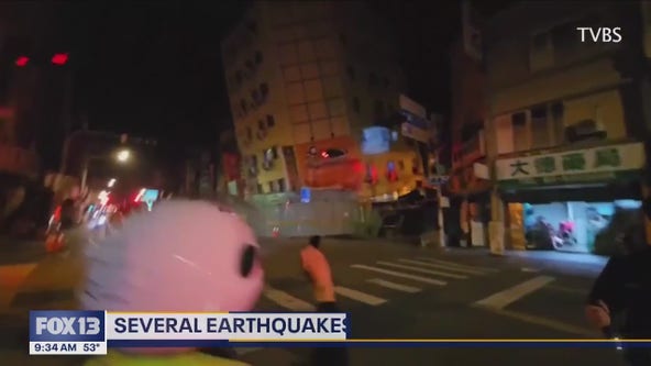 Several earthquakes shake Taiwan