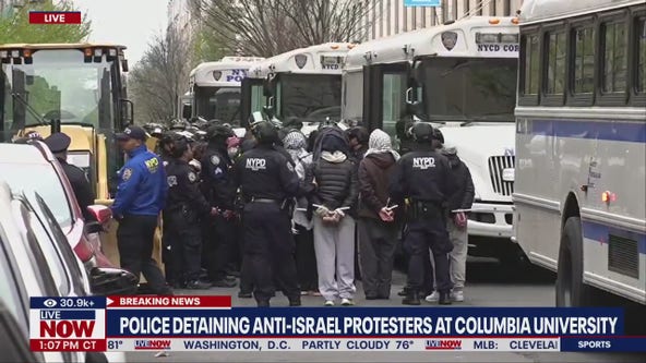 Protesters arrested at Columbia University