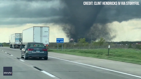 Video: Massive tornado spotted from Nebraska highway
