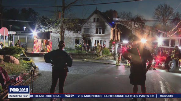 Historic home in Berwyn catches on fire in what crews consider a 'rough fire'