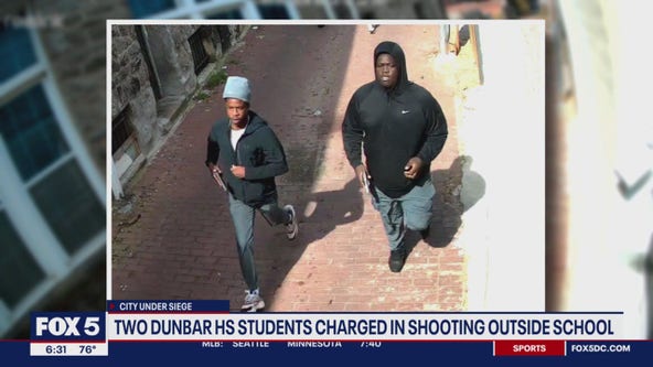 2 Dunbar High School students charged in shooting outside school