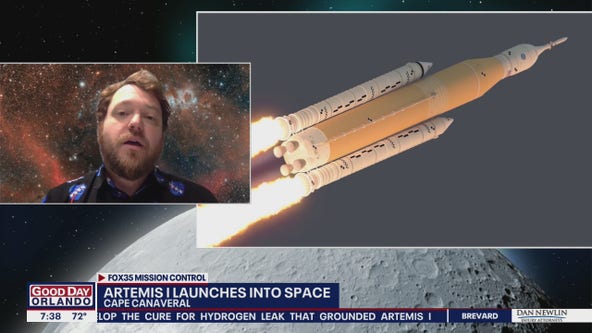 Artemis l launches in space from Florida