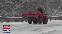 Snow-covered backroads in Snohomish an issue for drivers, plow drivers