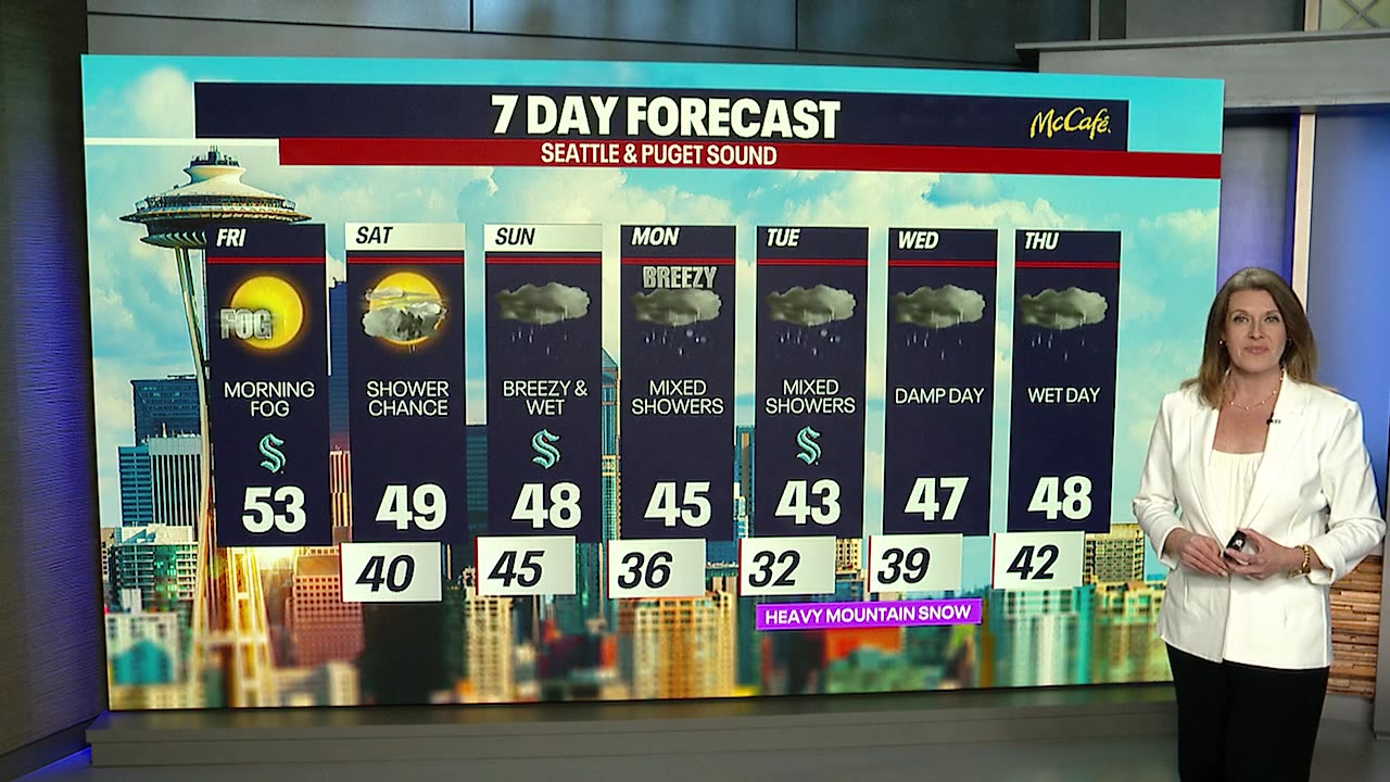 Foggy Friday with a chance of showers Saturday