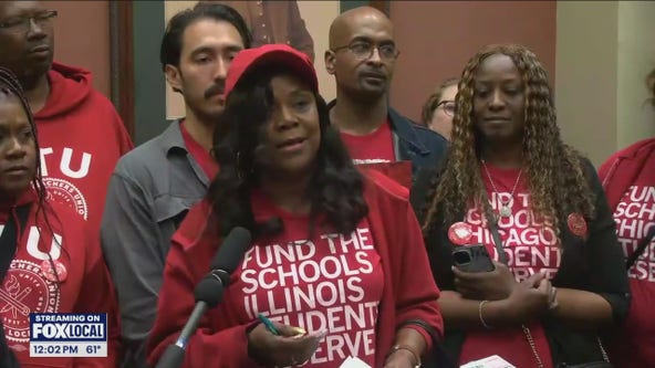 CTU members rally at state capitol for more funding for Chicago schools