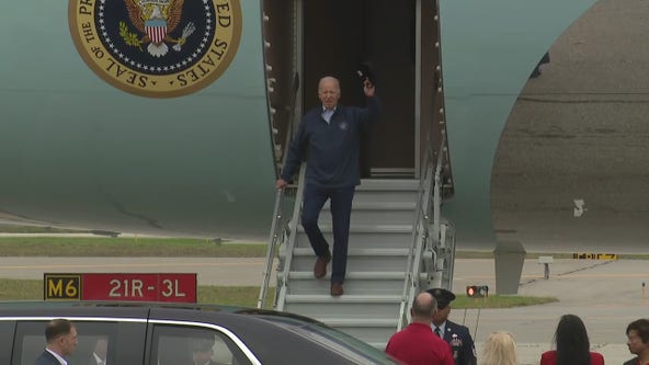Biden lands at Detroit Metro Airport to join picket line