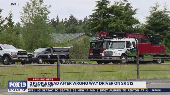 2 dead after wrong-way driver crash on SR 512 in Pierce County