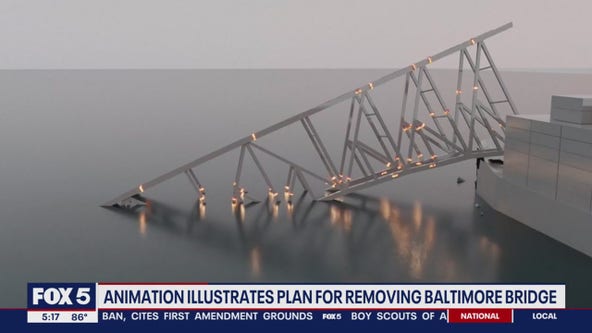 New animation shows explosive plan to free cargo ship from Baltimore Key Bridge