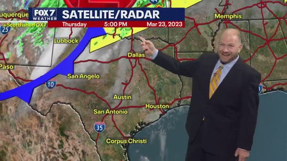 Central Texas weather: Warmth and winds, slight chance of rain tomorrow
