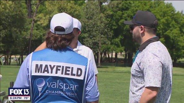 Teeing it up with Baker Mayfield at the Valspar Pro-Am