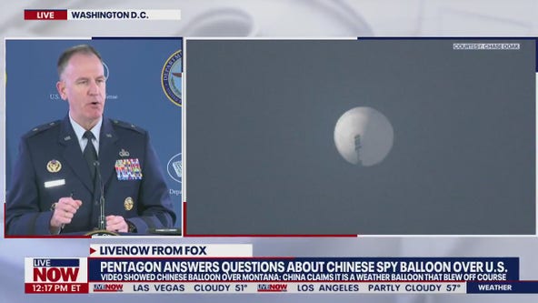 Chinese spy balloon over US, moving east at roughly 60,000 feet in the air, Pentagon says