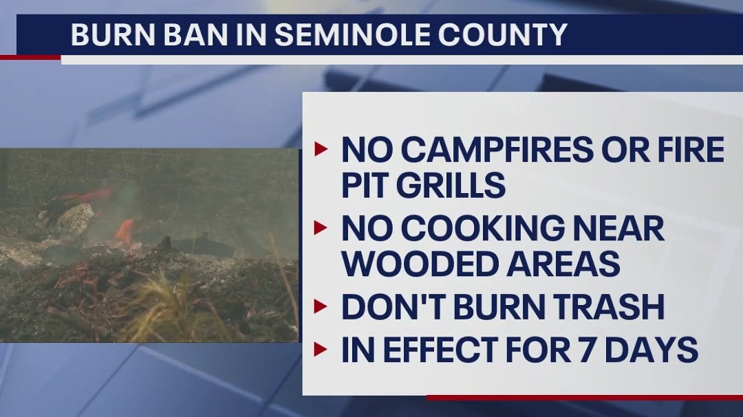 Seminole County announces burn ban