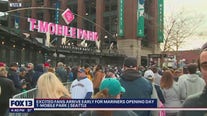 Excited fans arrive early for Mariners' sold-out Opening Day at T-Mobile Park