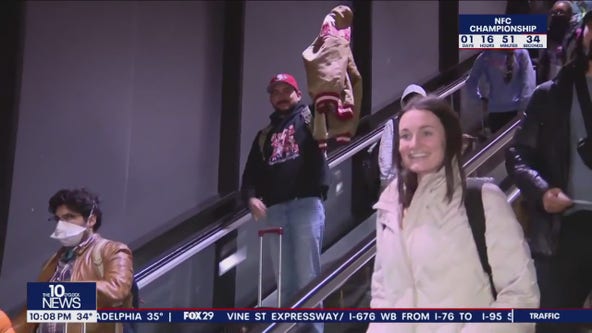 49ers fans arrive in Philadelphia ahead of NFC Championship game