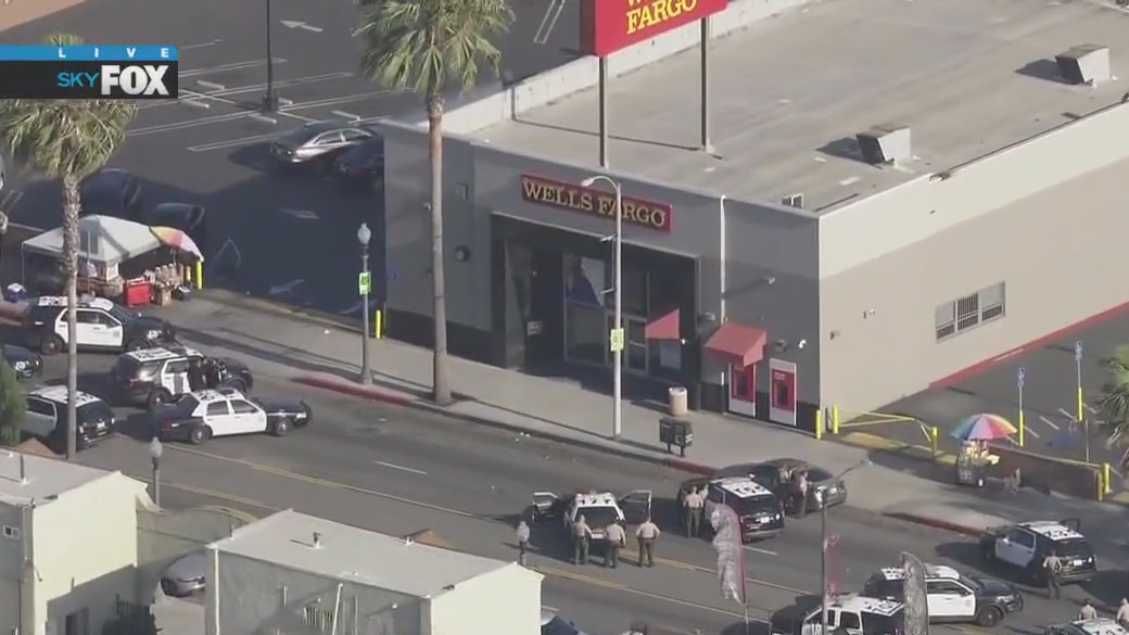 South LA Wells Fargo surrounded by police