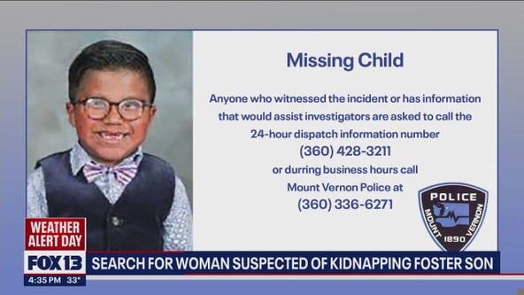 Police looking for woman suspected of kidnapping foster son